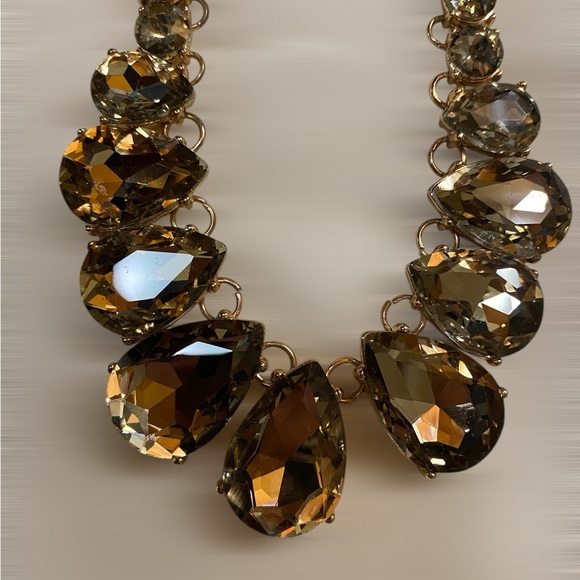 Jewelry Bundle Statement Faux Red Amber Color Stone Silver Necklaces Set of 3 - Picture 10 of 12